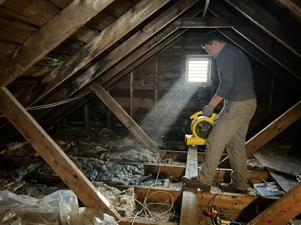 attic-water-damage-drying-proc-007 — frequently asked questions, Emergency Water Extraction & 24/7 Flood Response in Meadowd…